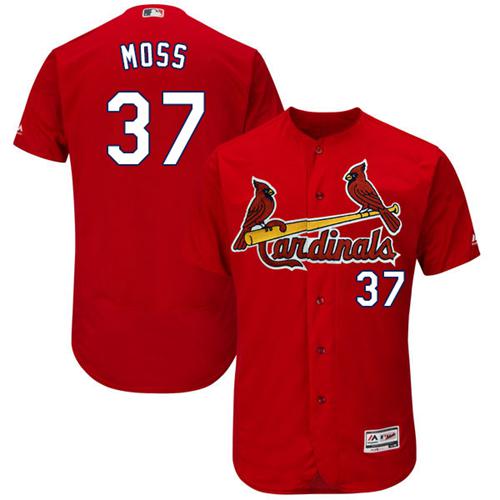 Cardinals #37 Brandon Moss Red Flexbase Authentic Collection Stitched MLB Jersey - Click Image to Close